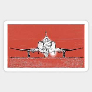 Fighter Jet Sunset 2 Sticker